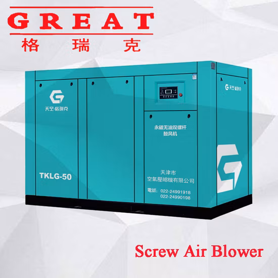 Tklg-185f/1.3 Low Noise and Long Life 100% Oil Free Screw Blowers with Metallurgy Industry
