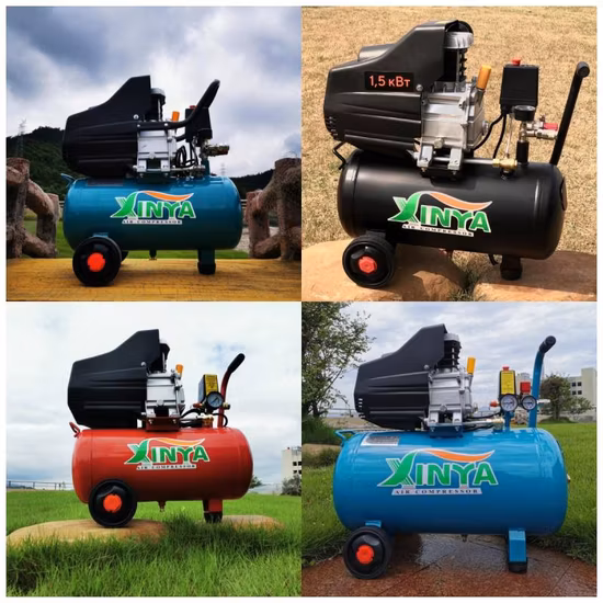 Xinya 1.5HP 2.0HP 20L 24L 50L Bm 42 мм 47 мм 48 мм Самый дешевый портативный электрический воздушный компрессор с прямым приводом цена